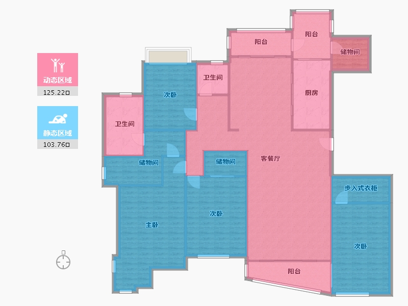 江苏省-常州市-豪庭花园-177.76-户型库-动静分区