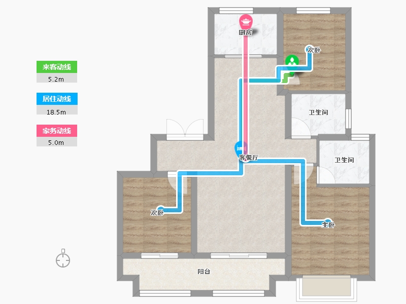 山西省-吕梁市-昌瑞汾州府-97.60-户型库-动静线