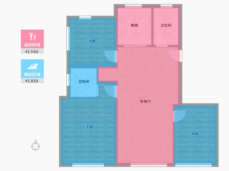 北京-北京市-中建国贤府-80.00-户型库-动静分区