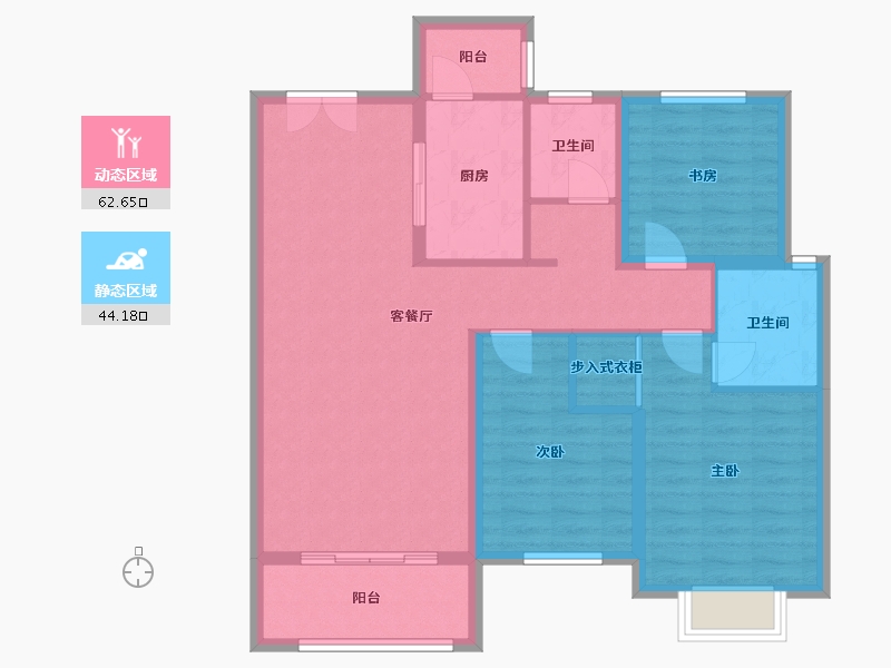 河北省-邯郸市-星湖湾-95.91-户型库-动静分区