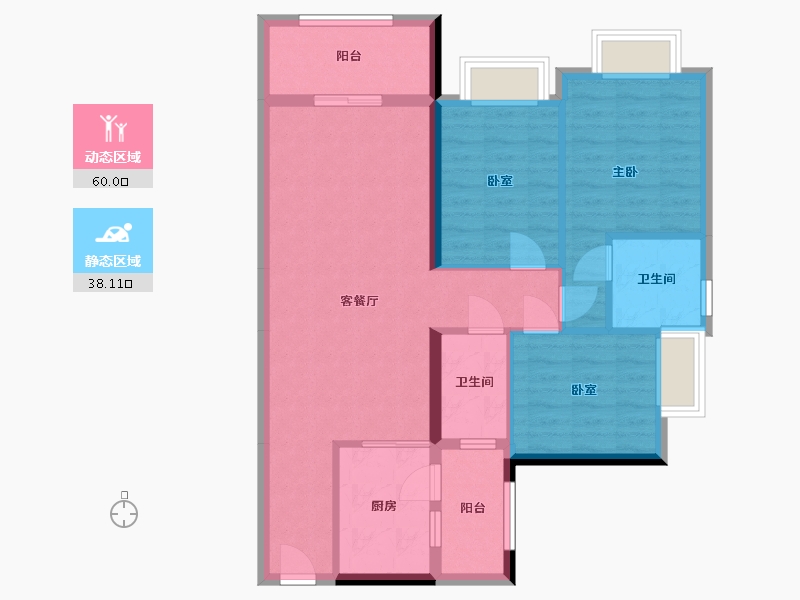 广西壮族自治区-河池市-河池澳门国际城-88.00-户型库-动静分区