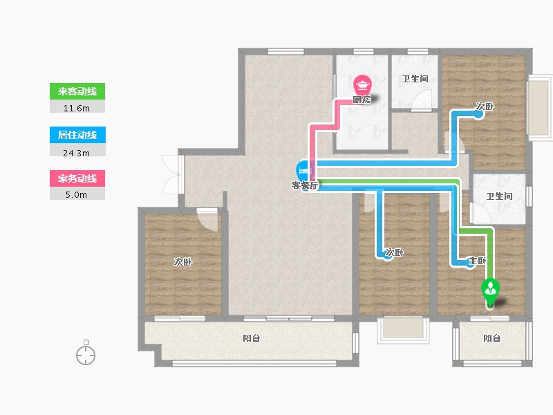 山东省-滨州市-学府帝景-148.00-户型库-动静线