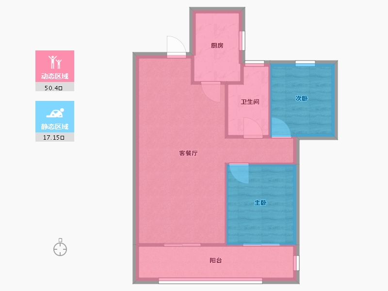 江苏省-常州市-新城樾府-60.00-户型库-动静分区