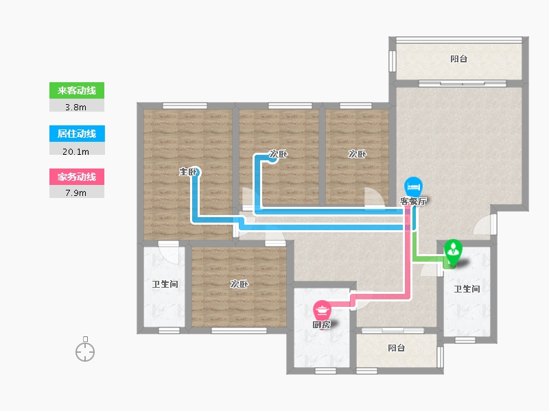 湖南省-怀化市-警兴嘉园北苑-120.00-户型库-动静线