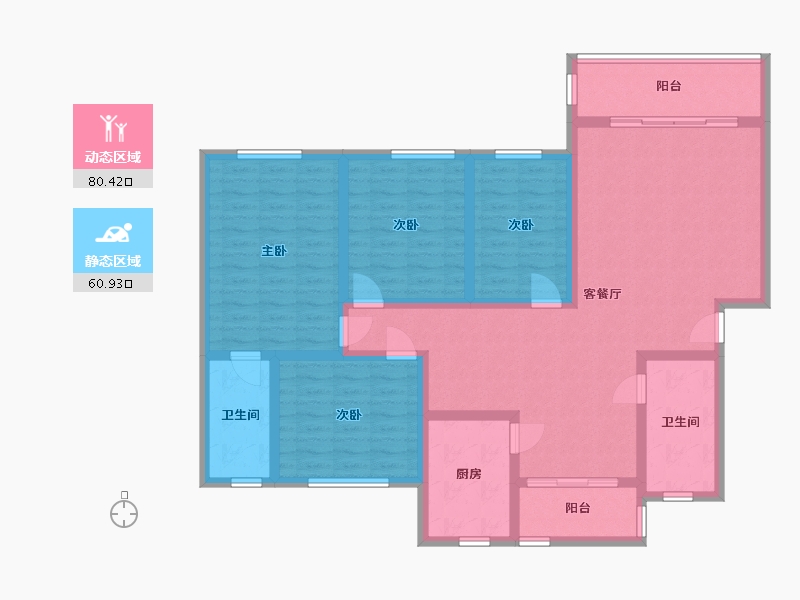 湖南省-怀化市-警兴嘉园北苑-120.00-户型库-动静分区