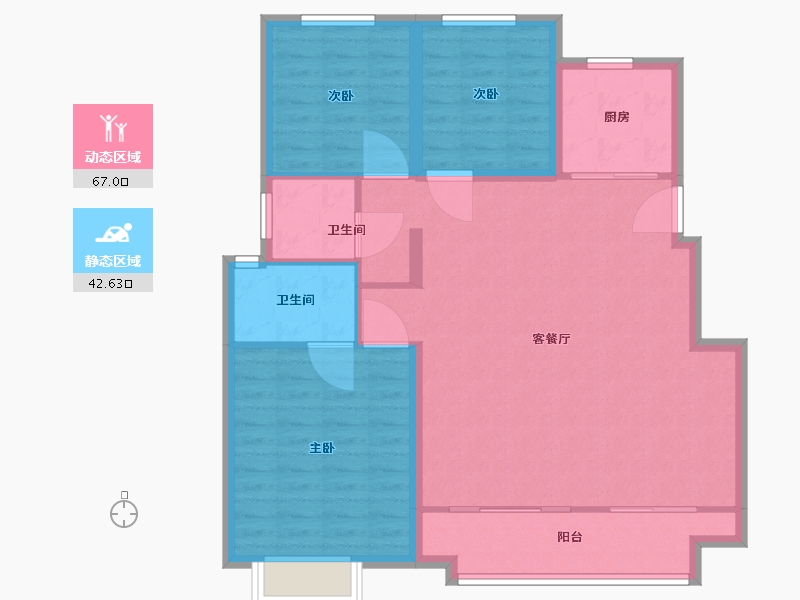 河北省-邯郸市-云樾天著-100.00-户型库-动静分区