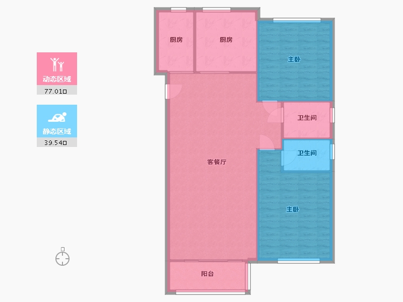 浙江省-杭州市-华鸿江山一号-111.62-户型库-动静分区