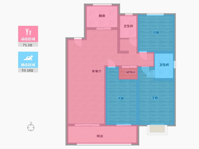 山东省-菏泽市-将军苑-108.80-户型库-动静分区