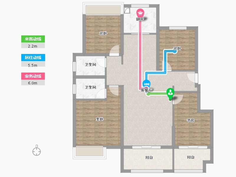 安徽省-池州市-阳光青城-101.35-户型库-动静线