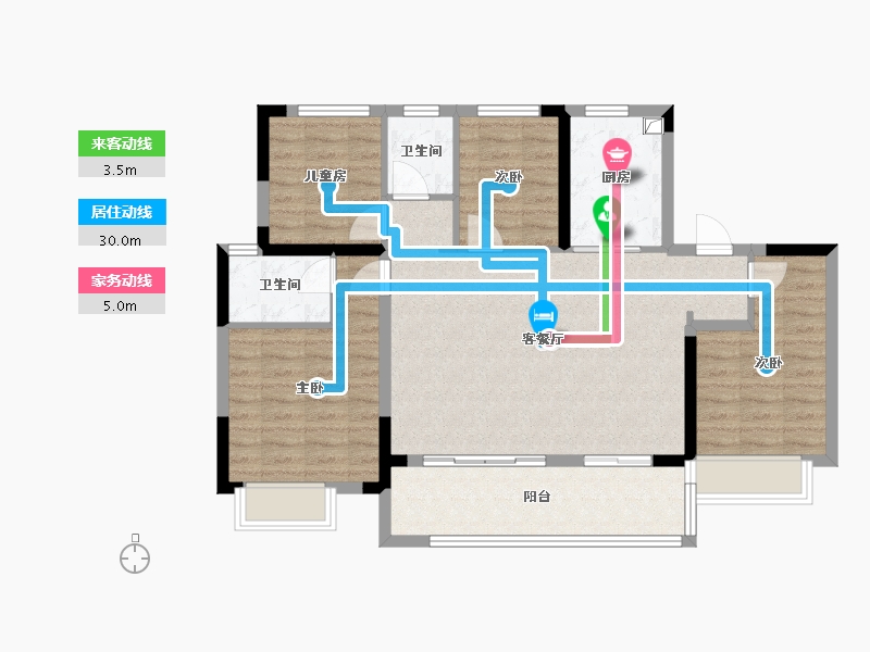 四川省-成都市-海伦堡-99.00-户型库-动静线