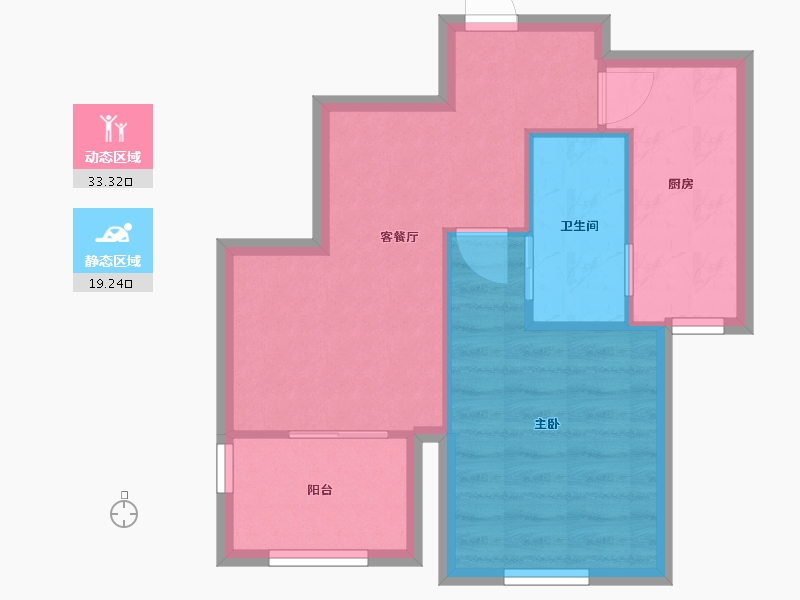 上海-上海市-汇福家园吉祥里-46.60-户型库-动静分区