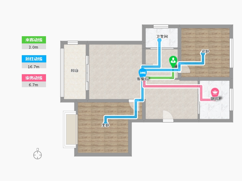 江苏省-南通市-南郊家园-112.00-户型库-动静线