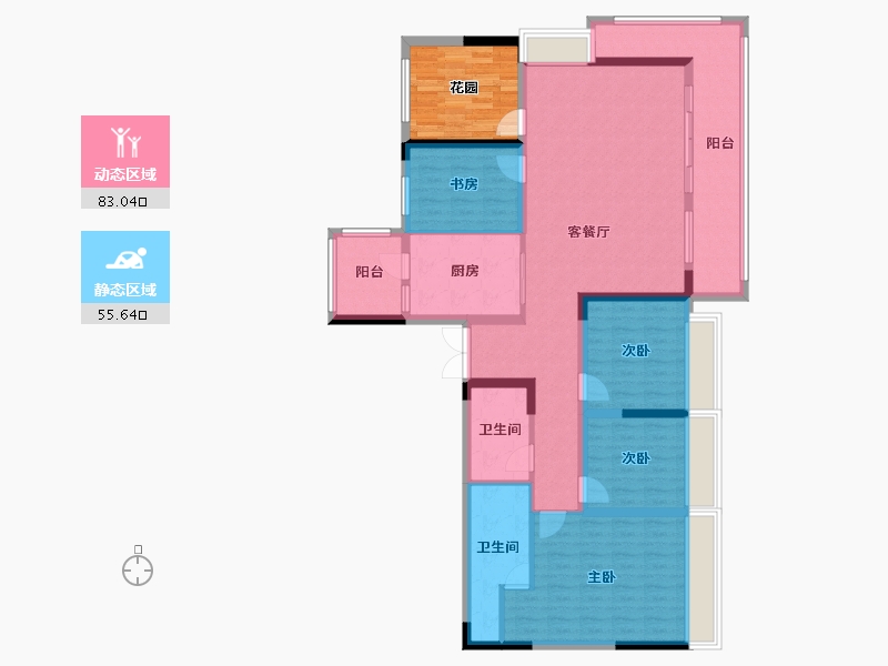 安徽省-滁州市-华侨城欢乐明湖-132.14-户型库-动静分区