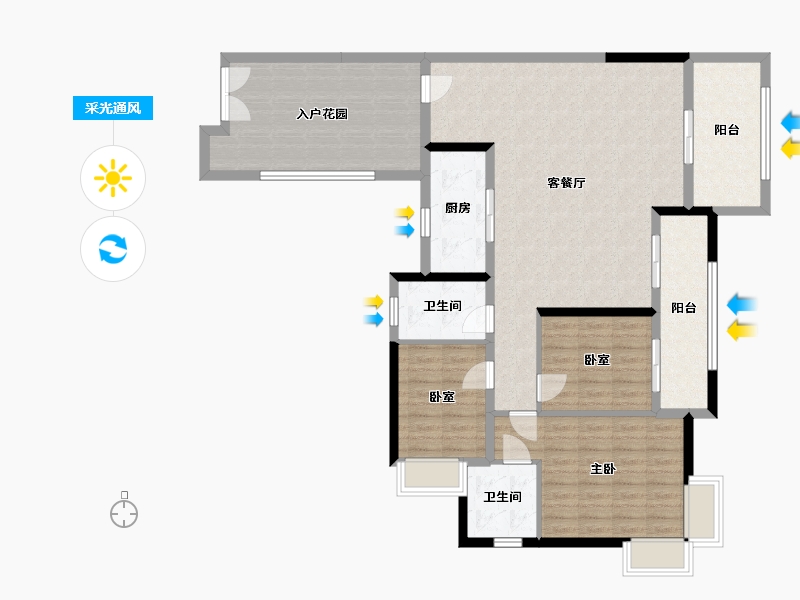 广东省-揭阳市-榕东新城-122.00-户型库-采光通风