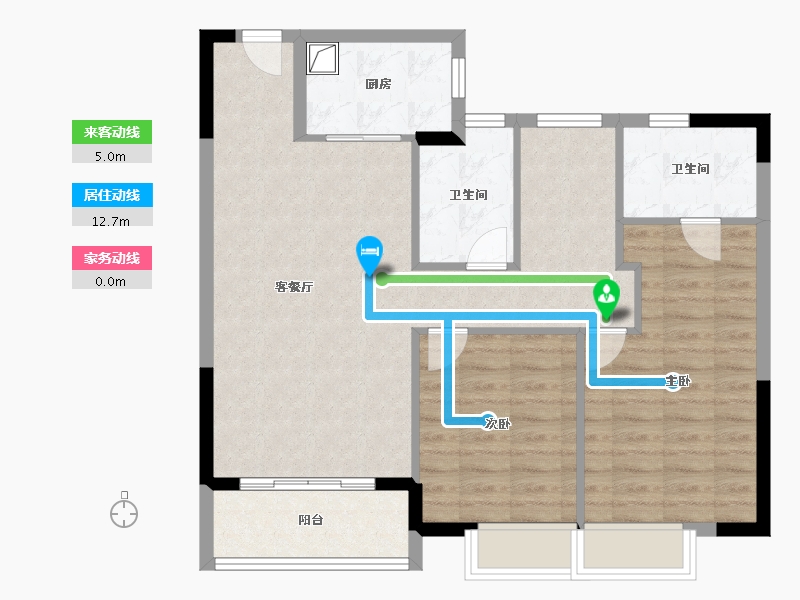 浙江省-金华市-绣川府-83.20-户型库-动静线