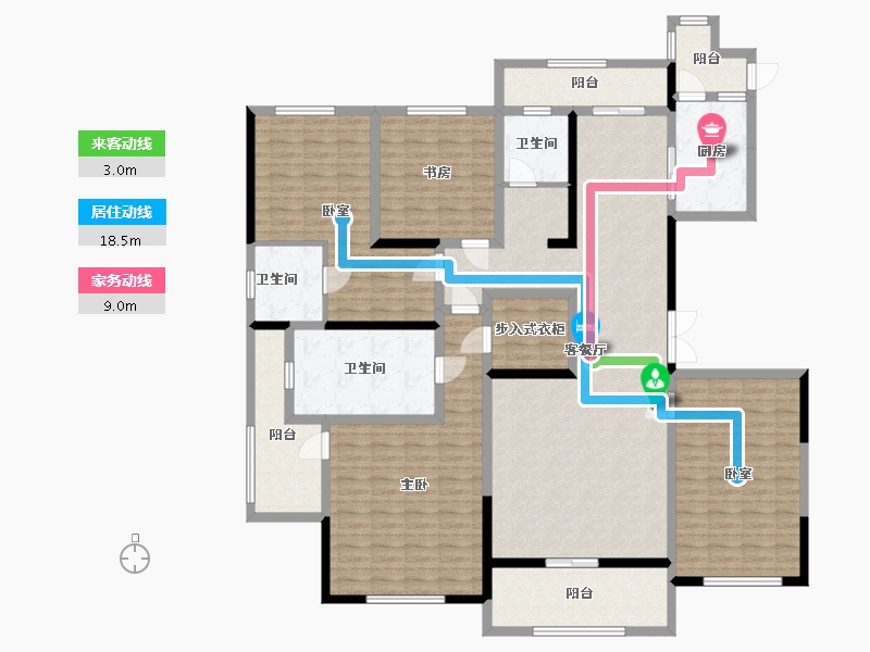 河南省-济源市-济源建业壹号城邦-184.00-户型库-动静线