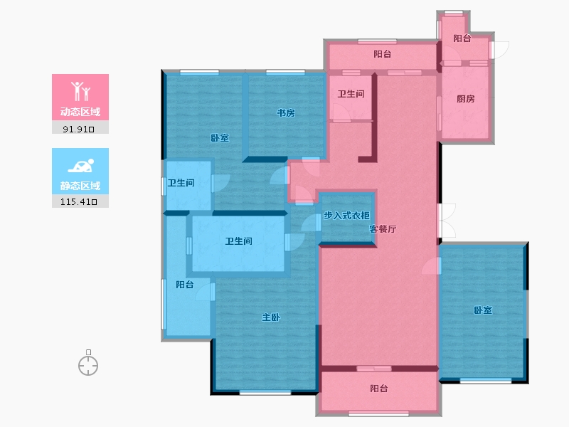 河南省-济源市-济源建业壹号城邦-184.00-户型库-动静分区