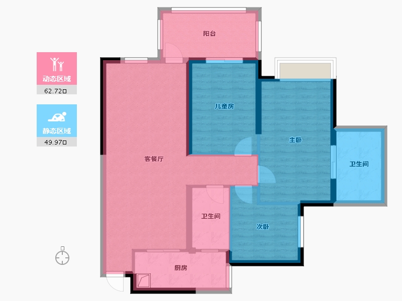 广西壮族自治区-南宁市-盛科城-100.80-户型库-动静分区