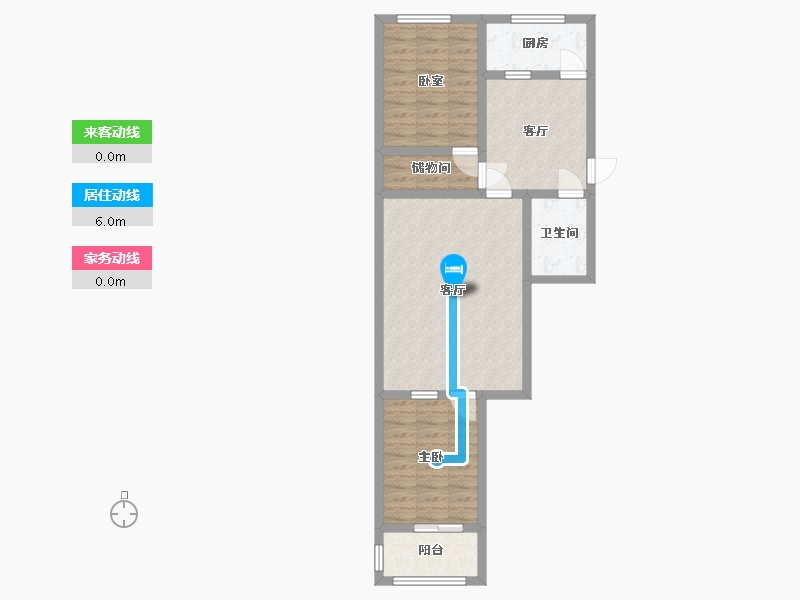 河北省-沧州市-富苑小区-59.20-户型库-动静线