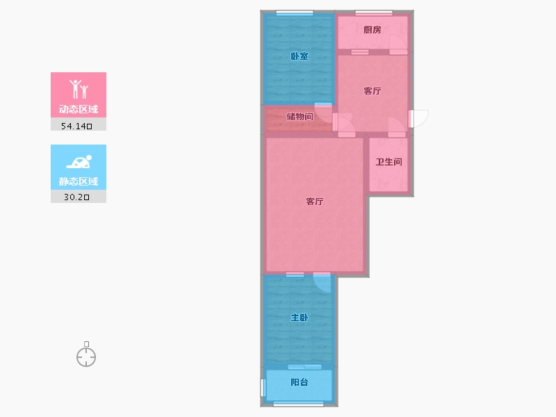 河北省-沧州市-富苑小区-59.20-户型库-动静分区