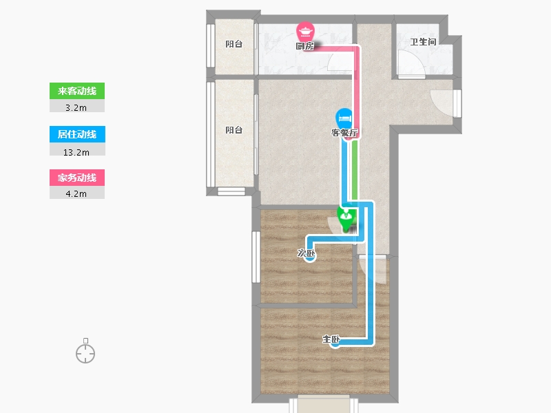 河北省-廊坊市-福成6期-58.40-户型库-动静线