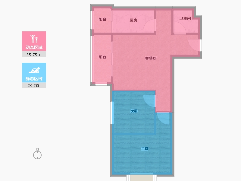 河北省-廊坊市-福成6期-58.40-户型库-动静分区