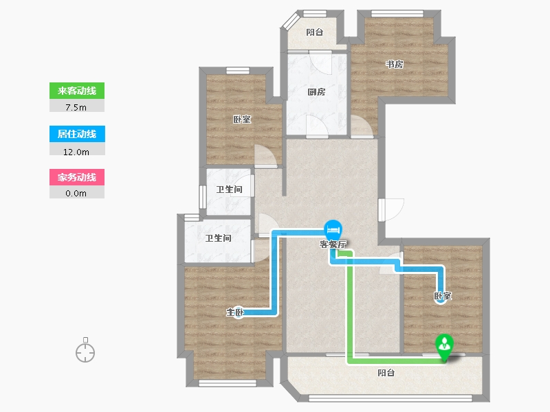 重庆-重庆市-御璟悦来3期-92.64-户型库-动静线