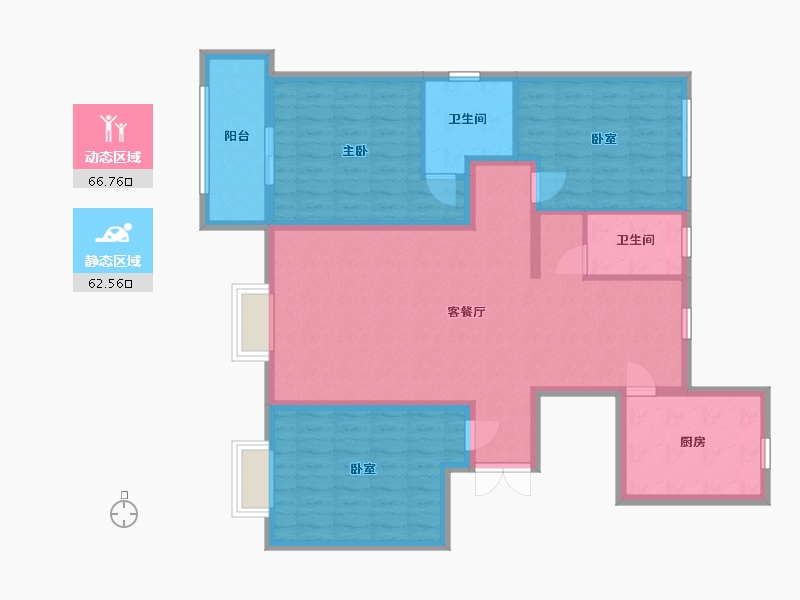 宁夏回族自治区-吴忠市-金水名都-116.59-户型库-动静分区