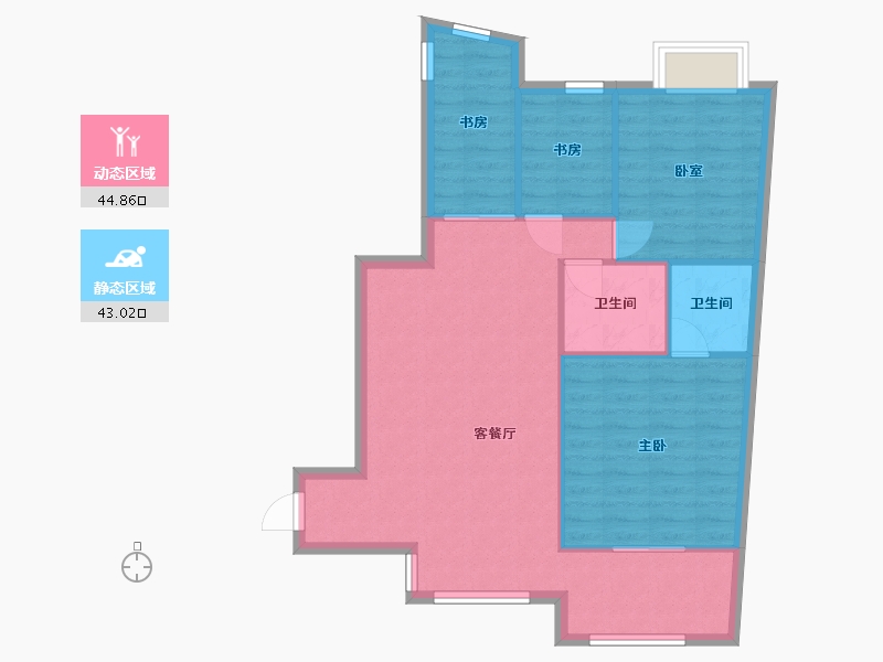 福建省-厦门市-鹭江新城-四期-104.00-户型库-动静分区