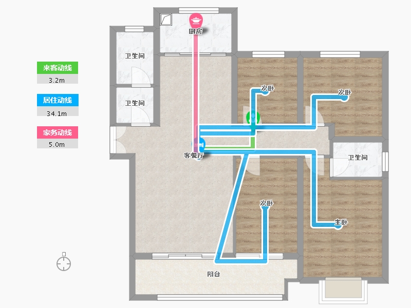 山东省-临沂市-东蒙新天地-113.00-户型库-动静线