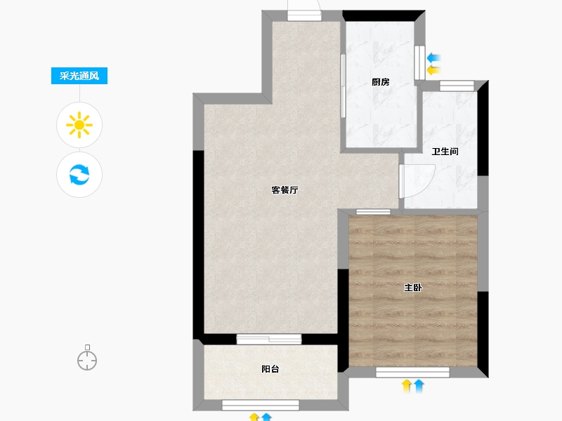 上海-上海市-南翔秀城中建悦坊-47.27-户型库-采光通风