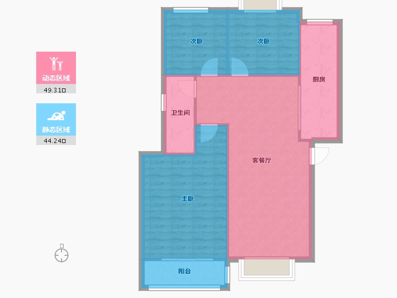 安徽省-六安市-天盈上城-104.00-户型库-动静分区