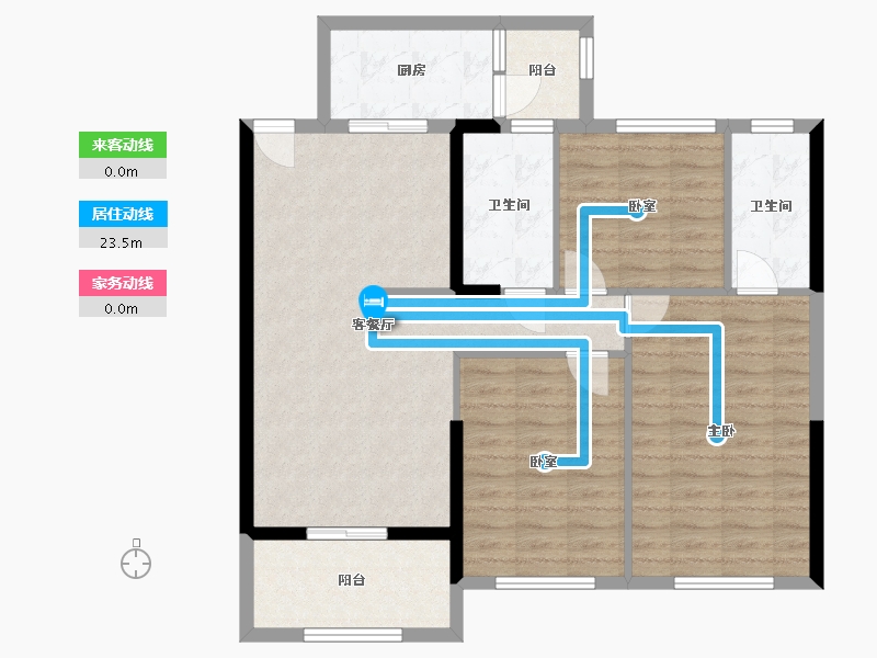 湖北省-黄冈市-澜山名著-95.64-户型库-动静线