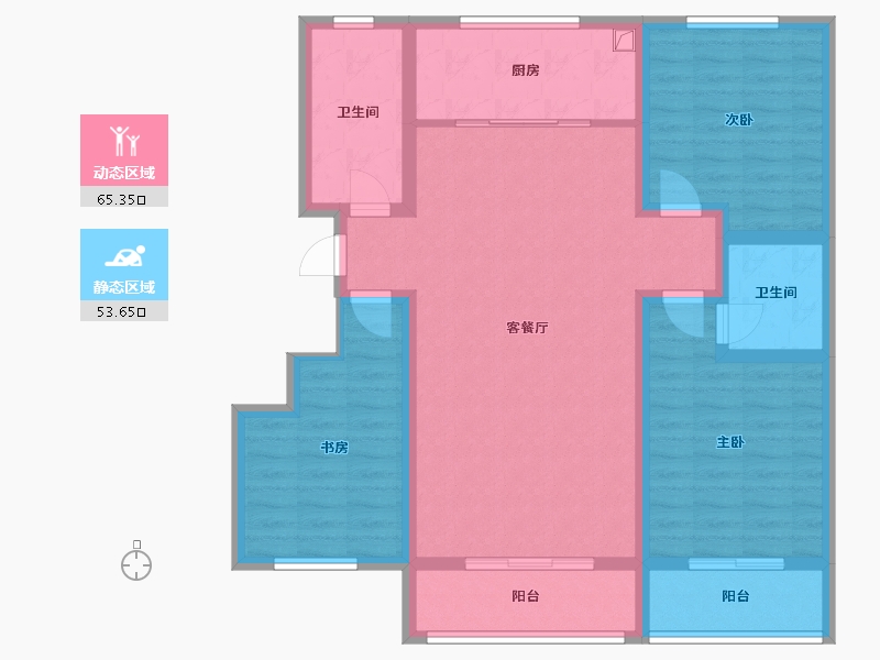 河北省-邯郸市-麒麟府邸-107.10-户型库-动静分区