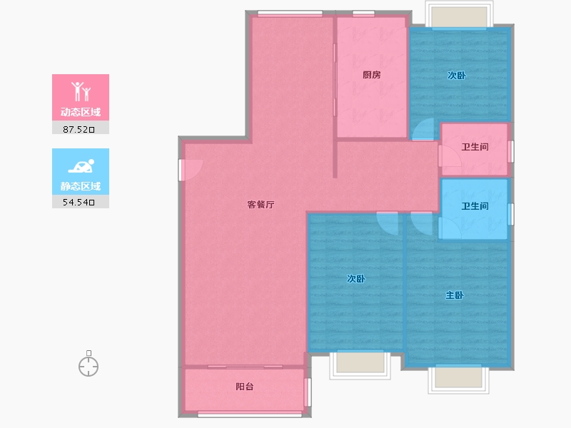 上海-上海市-上南花城-28号-138.42-户型库-动静分区