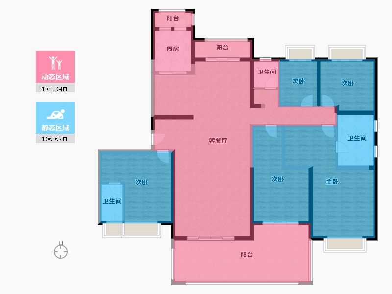 江苏省-无锡市-碧桂园暨阳府-216.80-户型库-动静分区