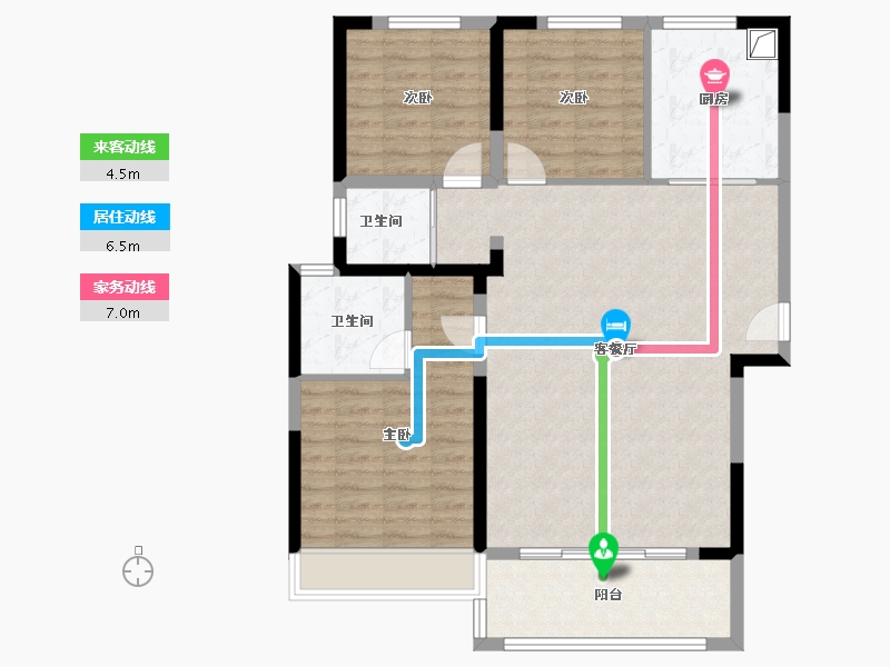 河南省-洛阳市-碧桂园珑悦-98.40-户型库-动静线