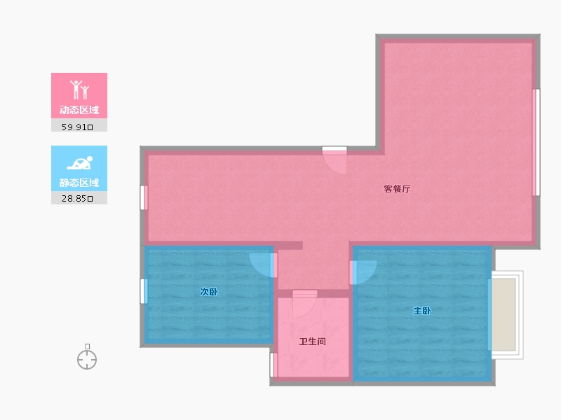 内蒙古自治区-通辽市-澜悦一品-79.84-户型库-动静分区