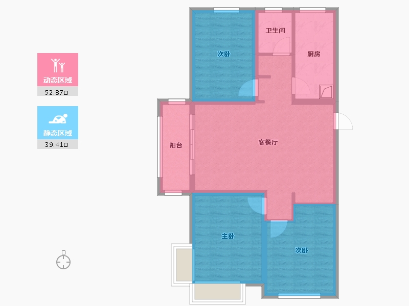 河北省-沧州市-世纪福邸-96.00-户型库-动静分区