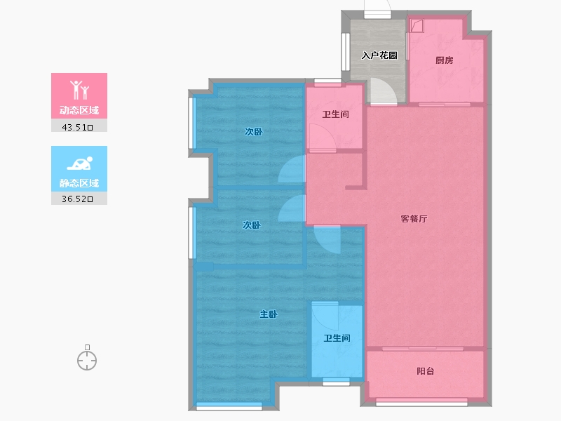 广东省-广州市-万科幸福誉L2(黄埔区福里街17号)-76.79-户型库-动静分区