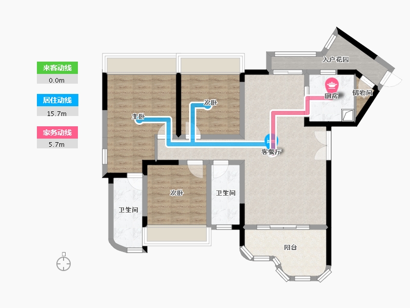 重庆-重庆市-花滩公园王府-107.00-户型库-动静线