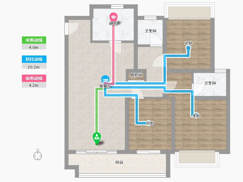 江苏省-徐州市-金樾府-102.02-户型库-动静线