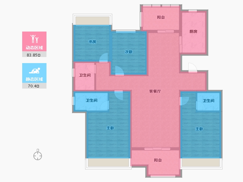 山东省-济宁市-紫麟府-132.00-户型库-动静分区