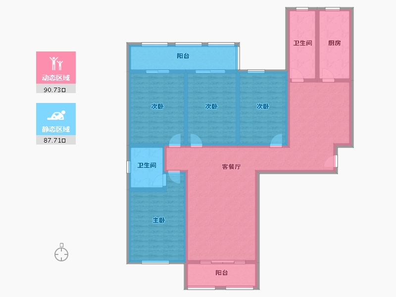 河南省-商丘市-中原水城文旅大厦-160.00-户型库-动静分区