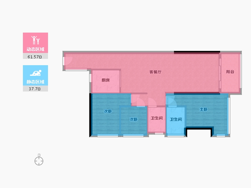 广东省-中山市-逸骏半岛-87.11-户型库-动静分区