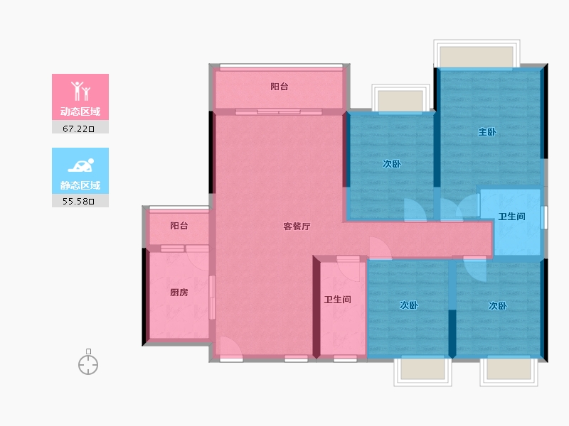 广东省-广州市-合生中央城-110.40-户型库-动静分区