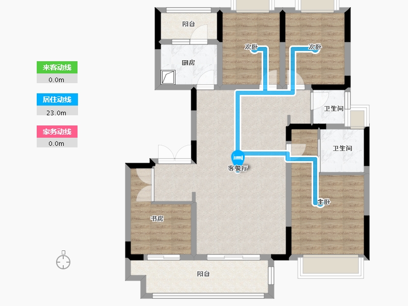 重庆-重庆市-大足吾悦公馆-108.00-户型库-动静线