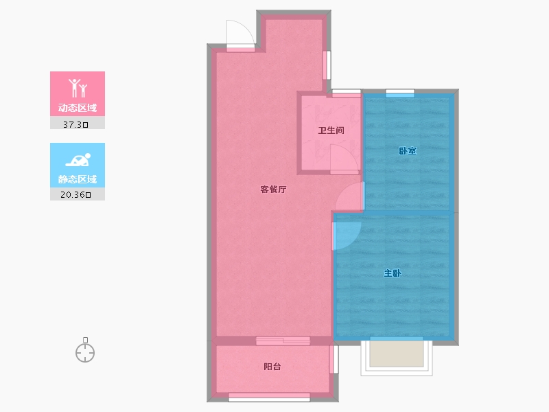 福建省-福州市-央城佳苑-65.60-户型库-动静分区