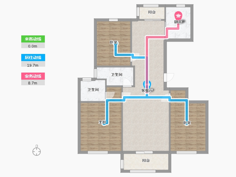 河南省-开封市-鼎立国际城-B区-111.83-户型库-动静线