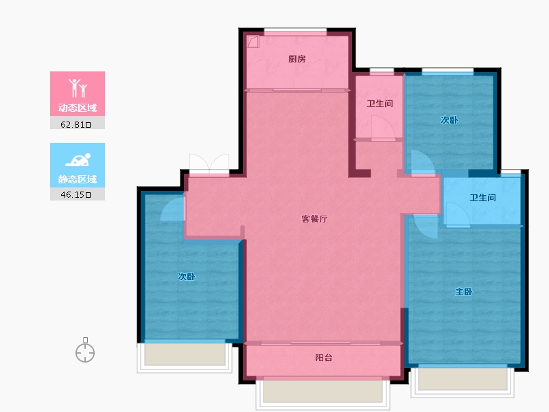 河北省-唐山市-国茂府-114.40-户型库-动静分区